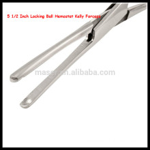 Piercing Tools 5 1/2 Inch Locking Ball Hemostat Kelly Forceps,306L Stainless Steel Piercing Locking Forceps Tool